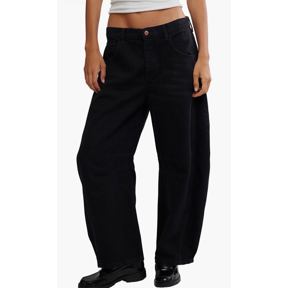 Free People We The Free Barrel Leg Jeans Size: Women 29
